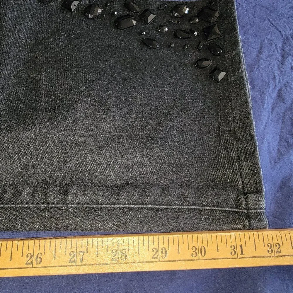 Diane Gilman (4 Tall) embellished straight leg jeans